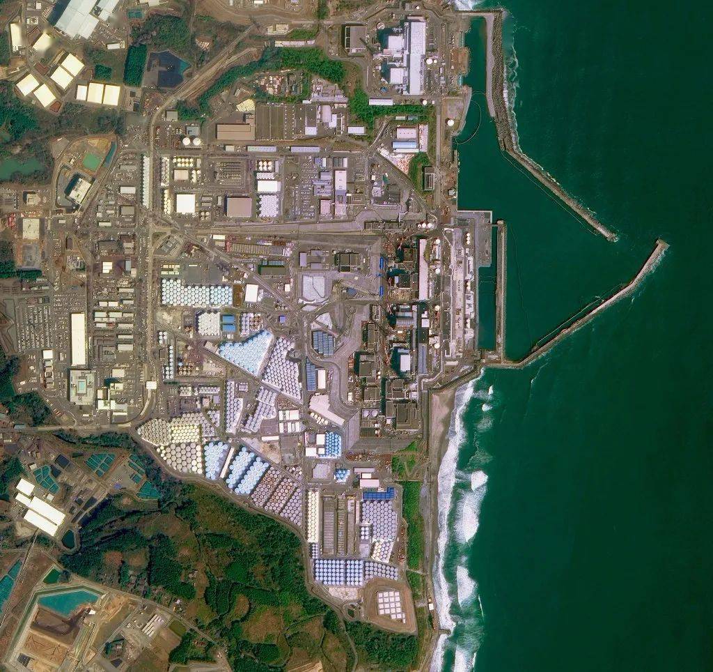 日本福岛核电站卫星图图片