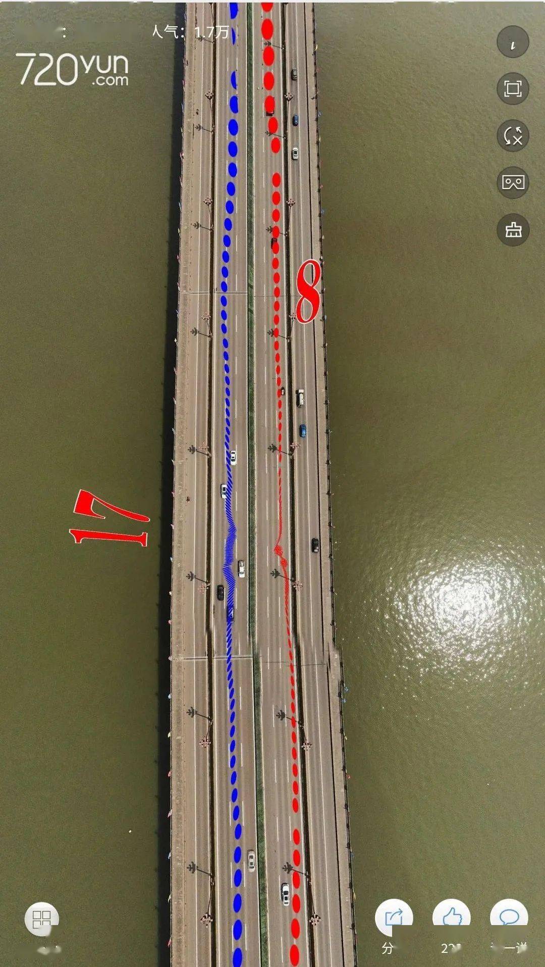 过老泉桥沿东坡大道转湖滨路过颍滨桥抵达湿地公园终点