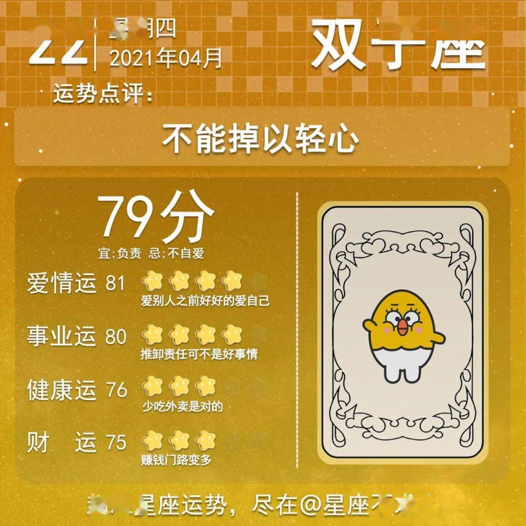 21年4月22日星座运势 星标