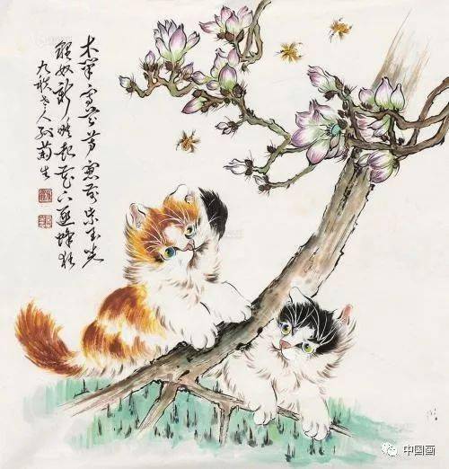 他一生养猫画猫被人称为百岁猫王