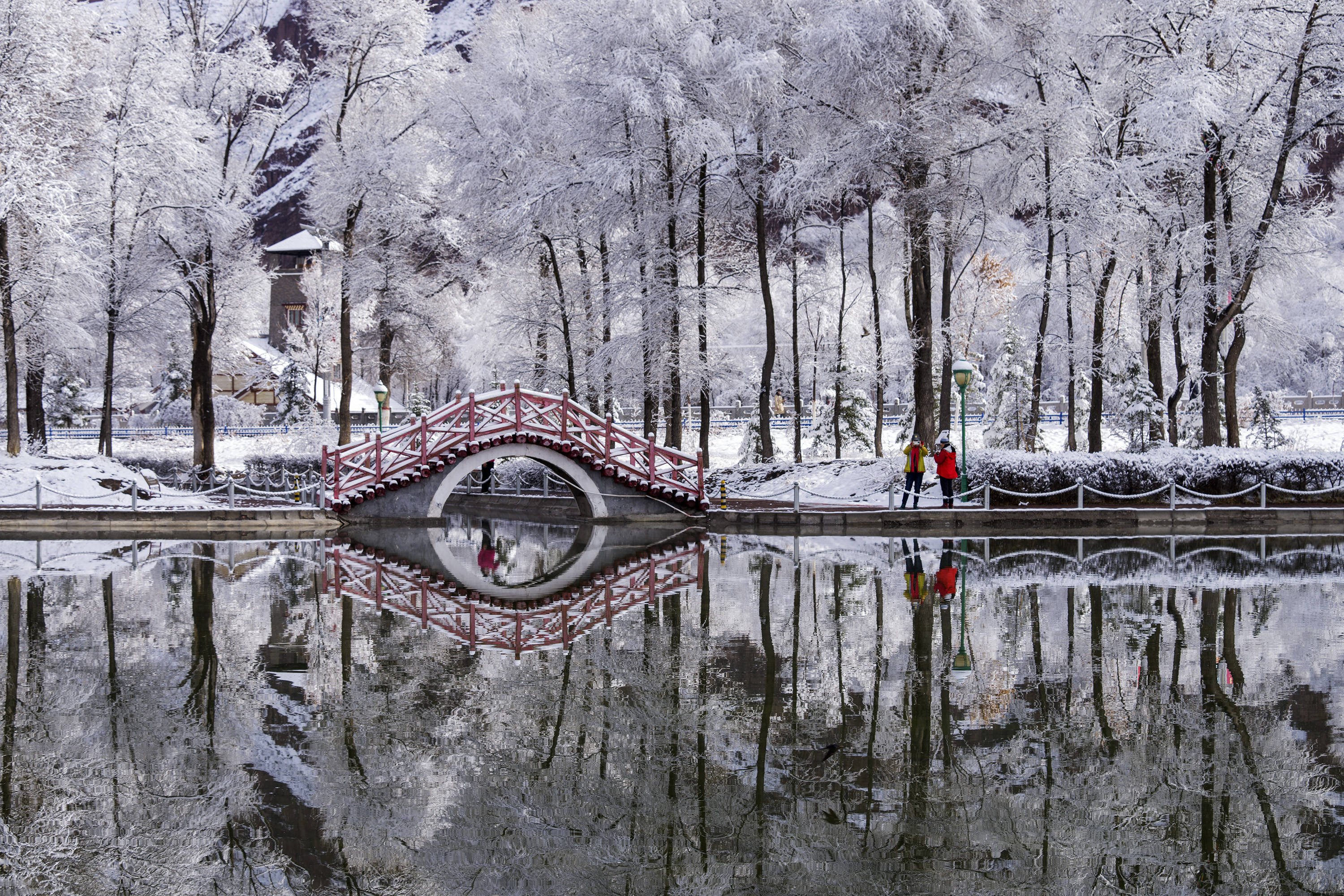 西宁雪景图片