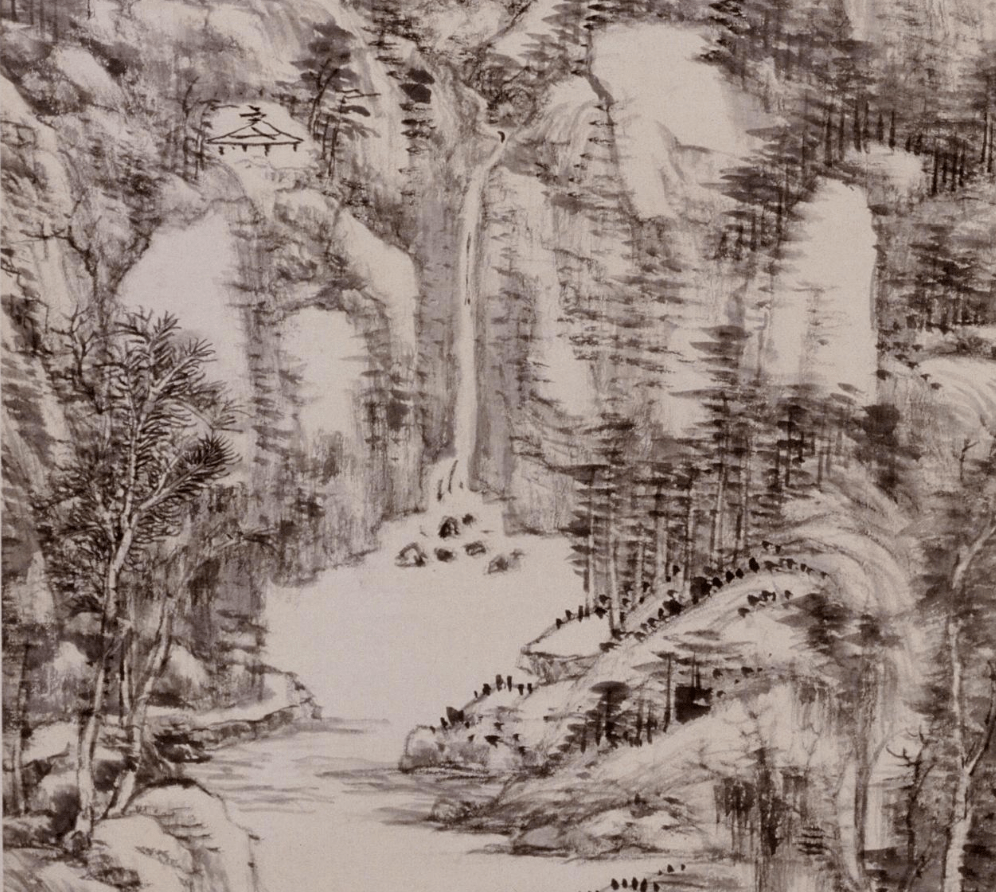 赏画王原祁富春山居图轴