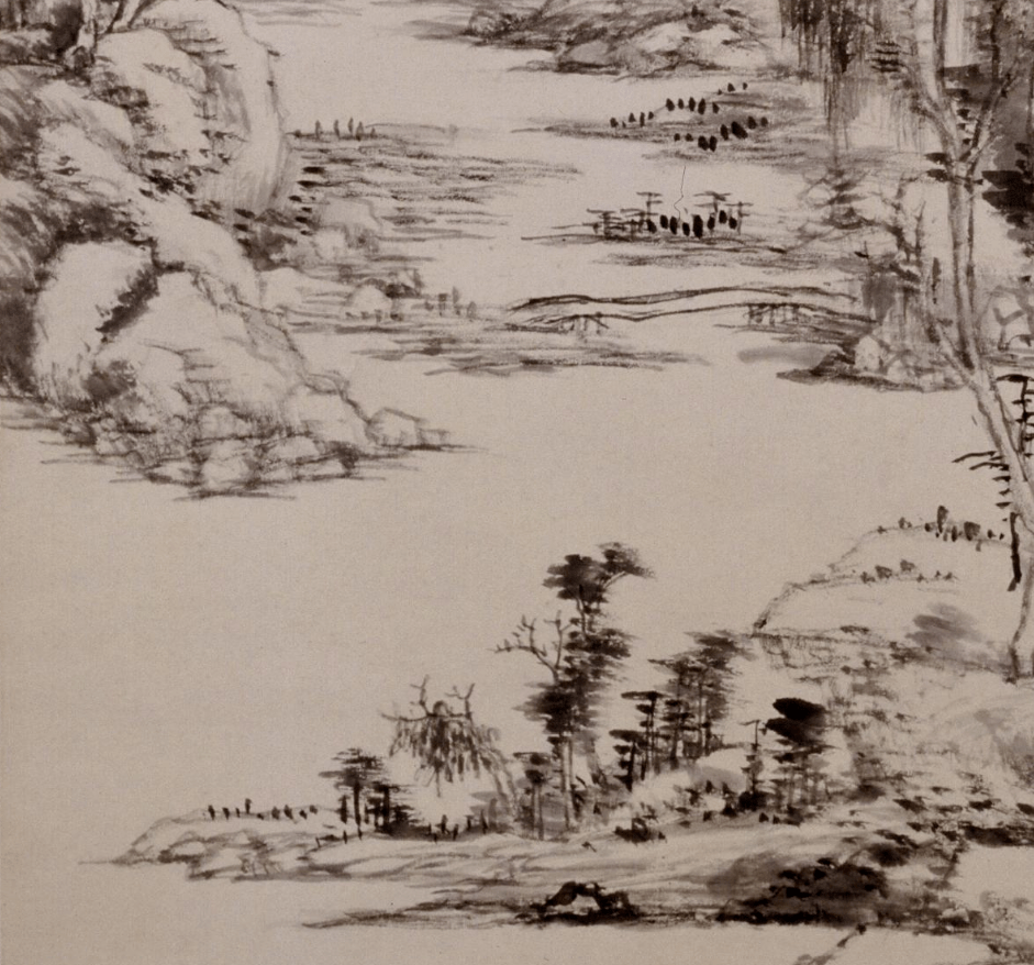 赏画王原祁富春山居图轴
