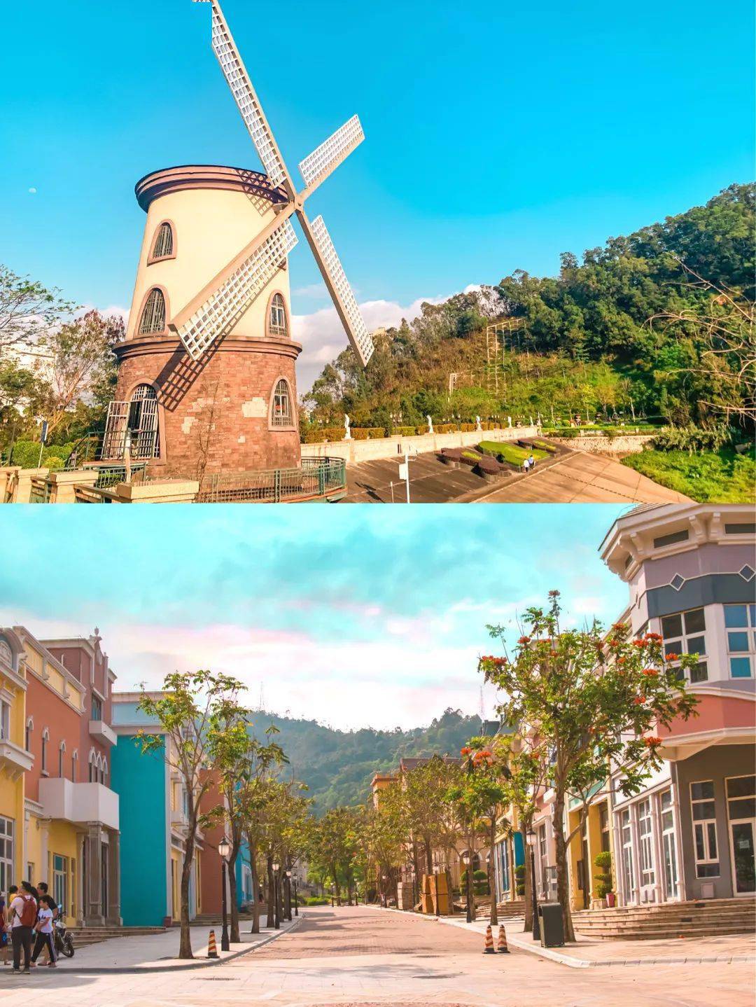 风车从门口进去图片by @小野不小就能看见充满异国情调的欧式风情小镇