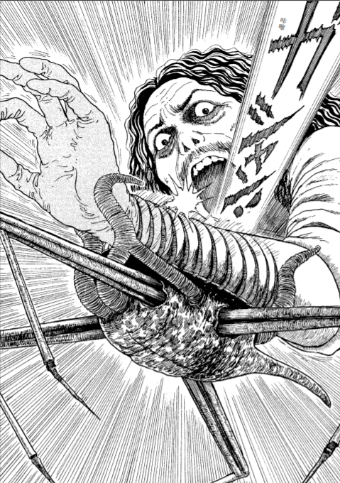 《异形》中的抱脸虫,身体下竟然也长着密密麻麻的触手:《鱼》这部漫画