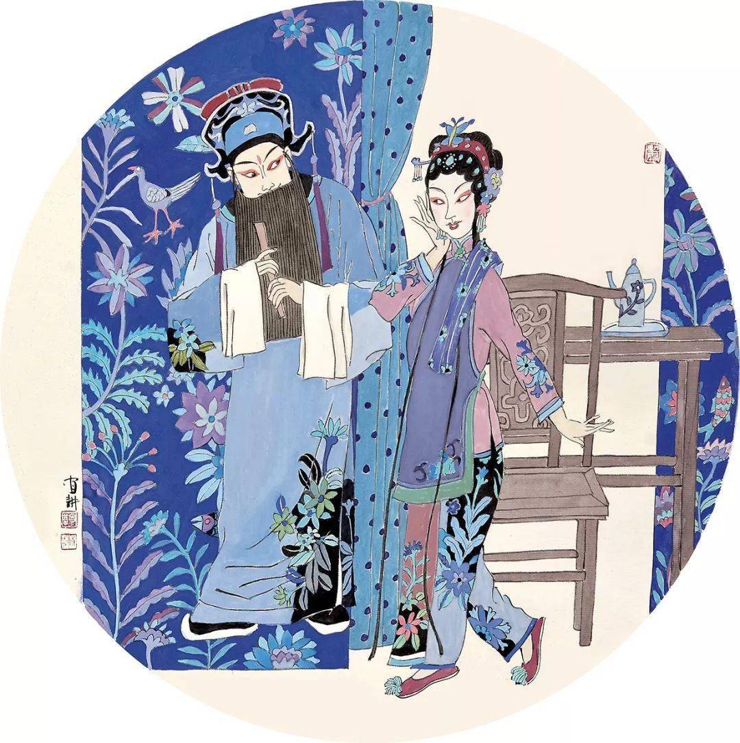 欣赏林宜耕的工笔戏曲人物飘逸之美百看不厌