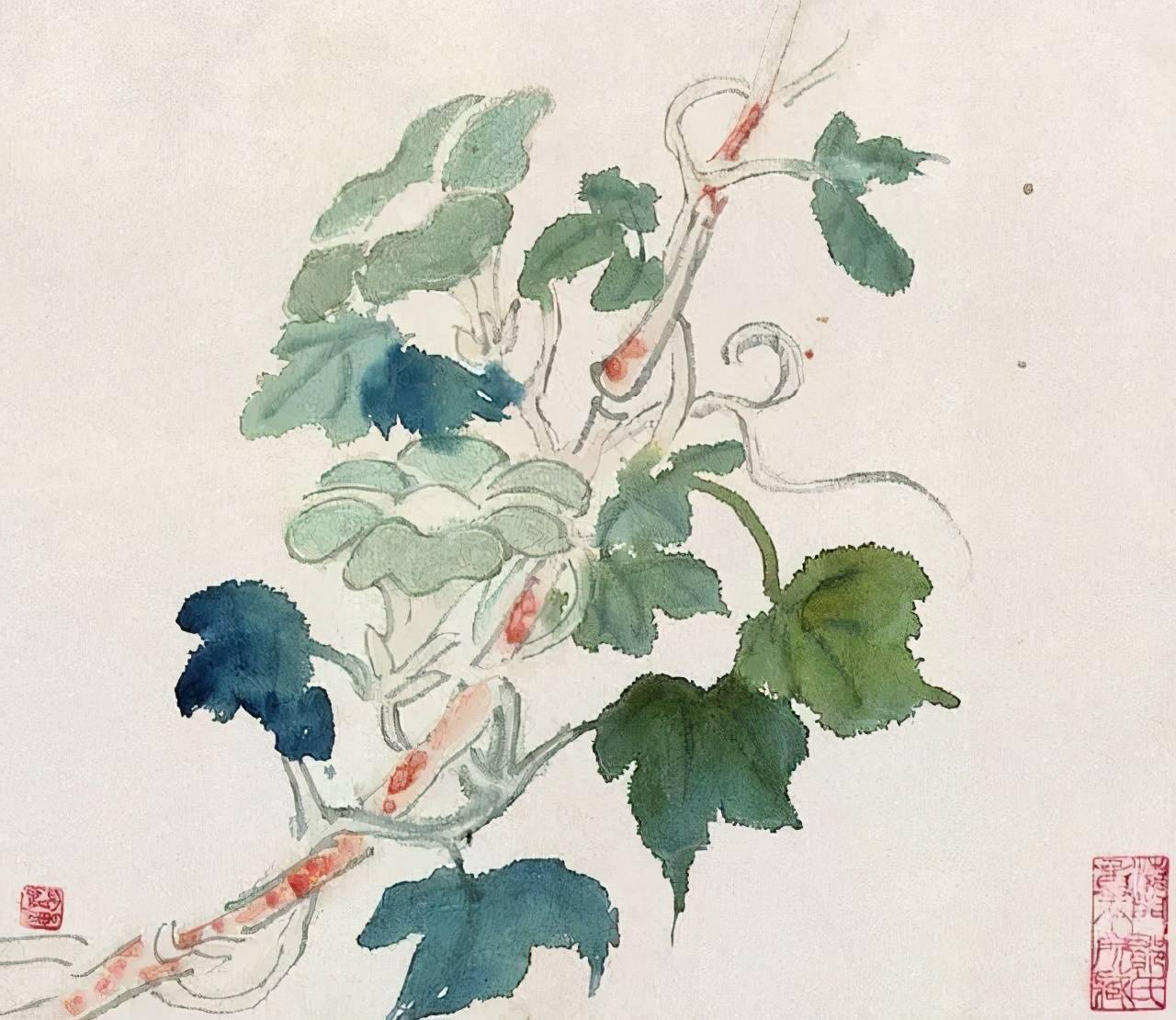 黄宾虹花鸟画集高清欣赏