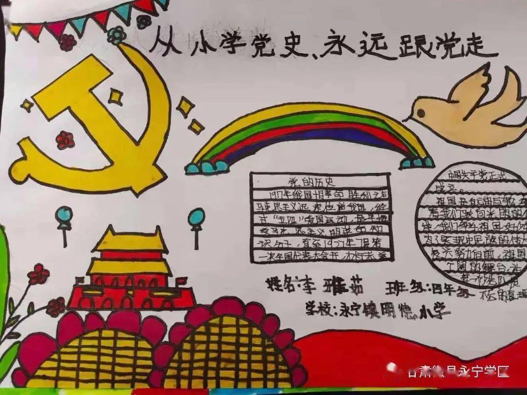 学党史强信念跟党走徽县各学校团组织少工委掀起党史学习教育热潮