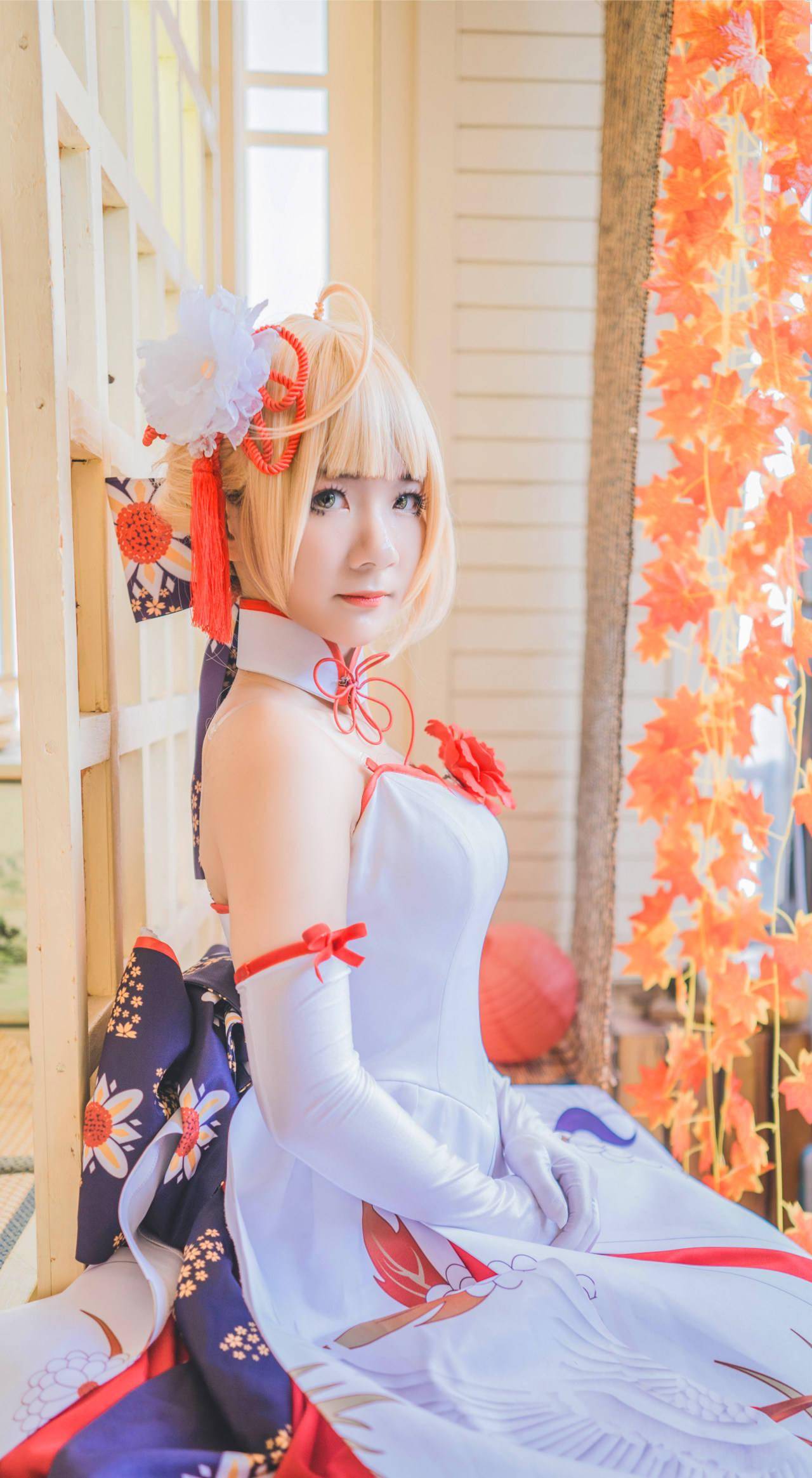 阿尔托利亚·潘多拉贡saber仙鹤礼服ver.cosplay