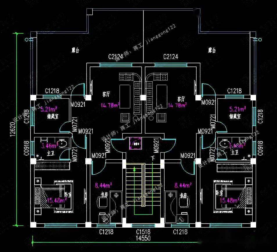 2款带门面的农村别墅套间式设计兄弟合建出租都方便