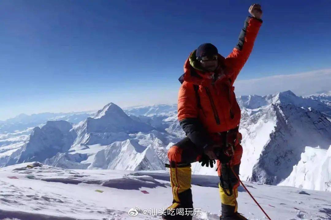 884886米汕头男子成功登顶珠峰身体力行为汕头2021亚青会助力