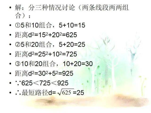 八年级数学勾股定理中蚂蚁爬行问题的七种情况 展开