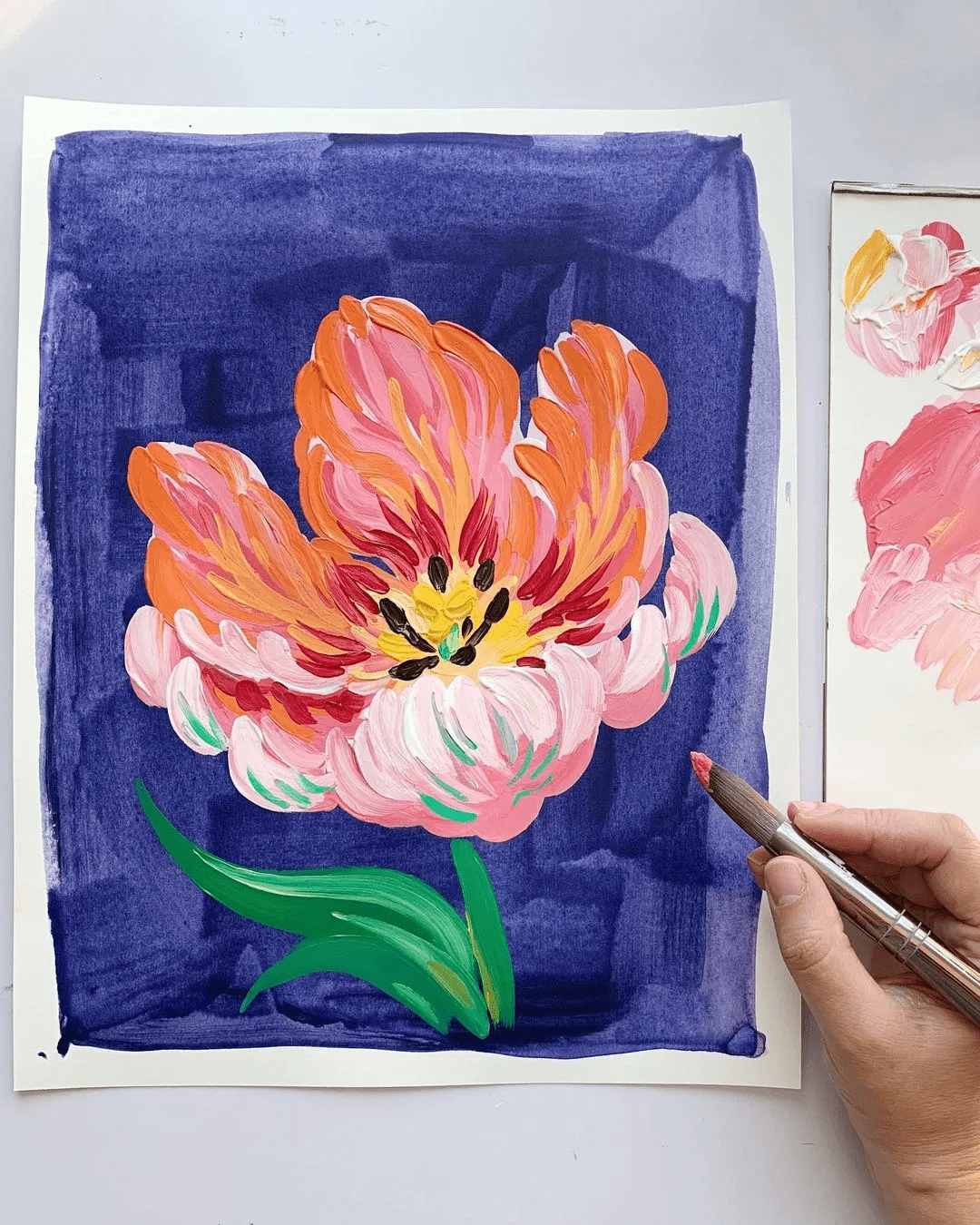 丙烯平涂,装饰效果好强大,太美了吧!反手就是一个赞_作品