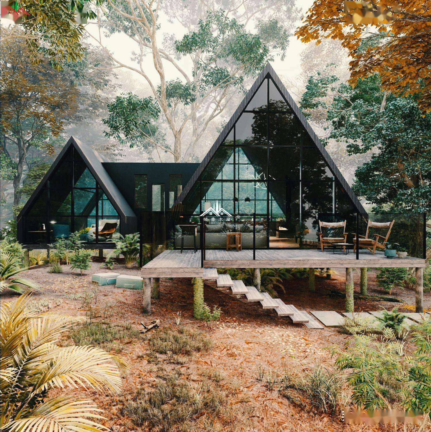 听说上万的人都喜欢这三角小度假木屋尤其是有森林度假景区的地方