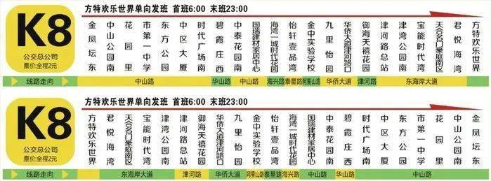 k8路公交快线开通!