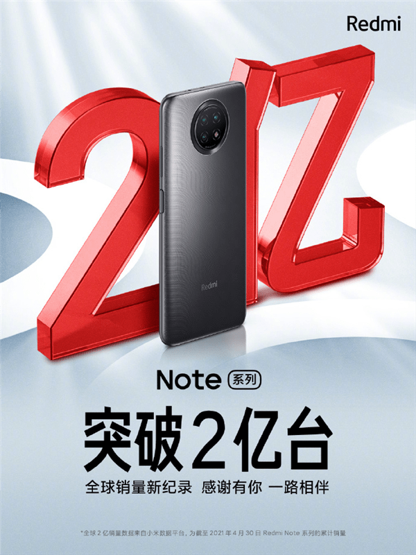 千元小金刚！Redmi Note系列全球销量突破2亿台_手机搜狐网
