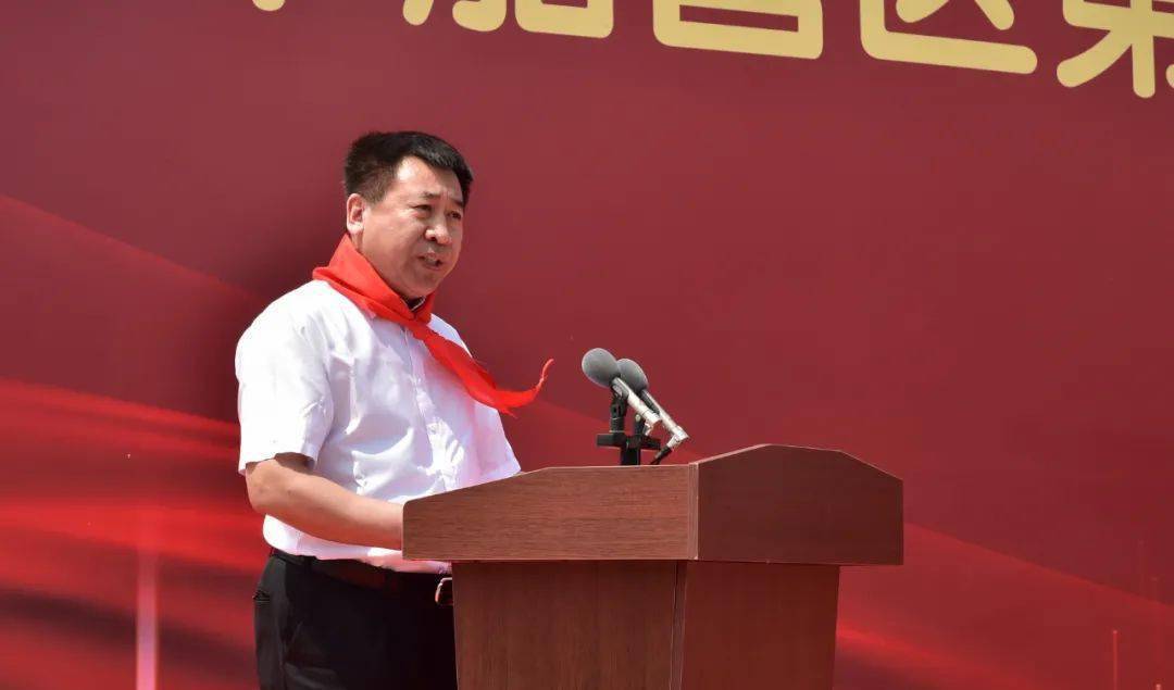 船营区区长简俊峰致辞▲副市长谢义宣布奠基仪式开始▲奠基仪式现场