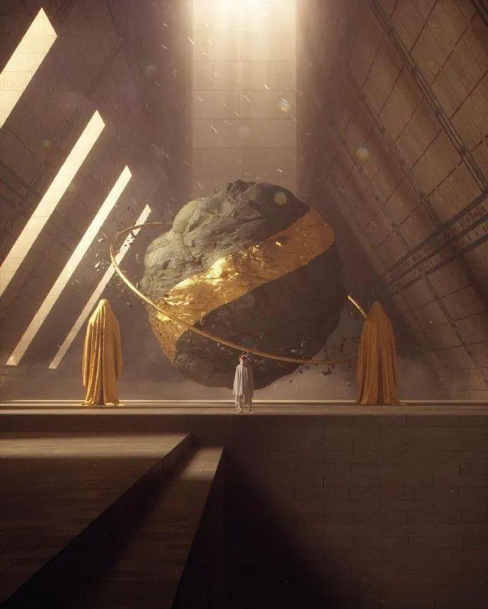 扑面而来的压迫感巨大的神明和神秘的形式感