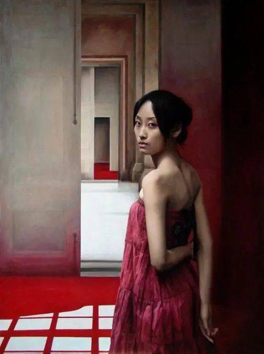 旅法艺术家人体油画中的少女竟然如此清纯美丽