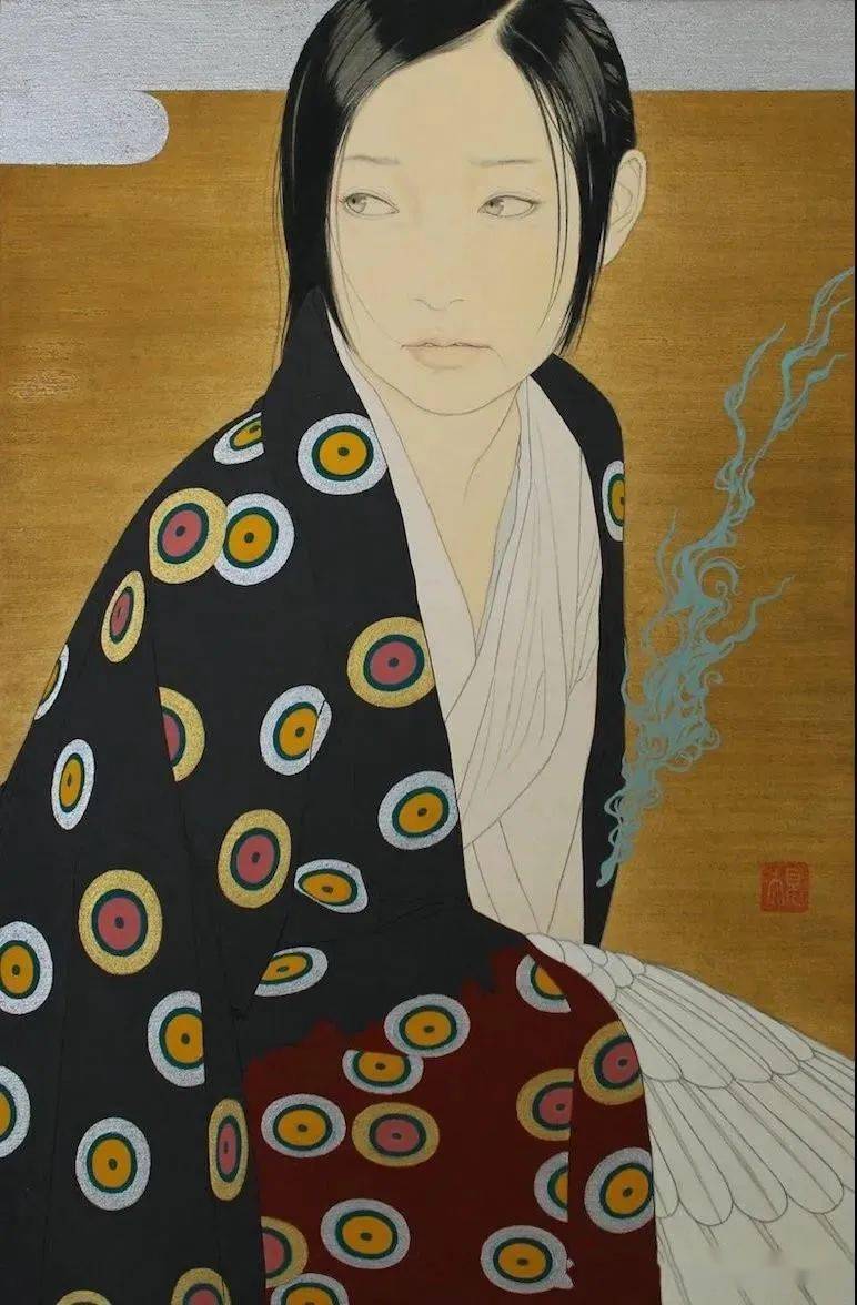 日本现代工笔人物画家九鬼匡规masachikakuki艺术绘画作品