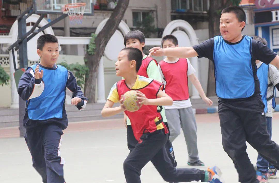 小小手球时而在队友间飞跃传递,时而一记扣杀冲向球门……3-6年级学生