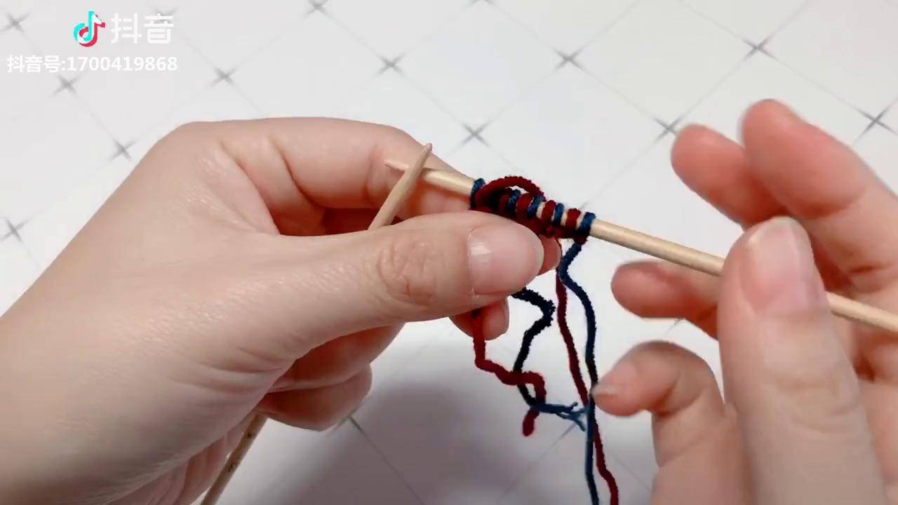 手工编织围巾围巾围巾双元宝针教程366围巾起针