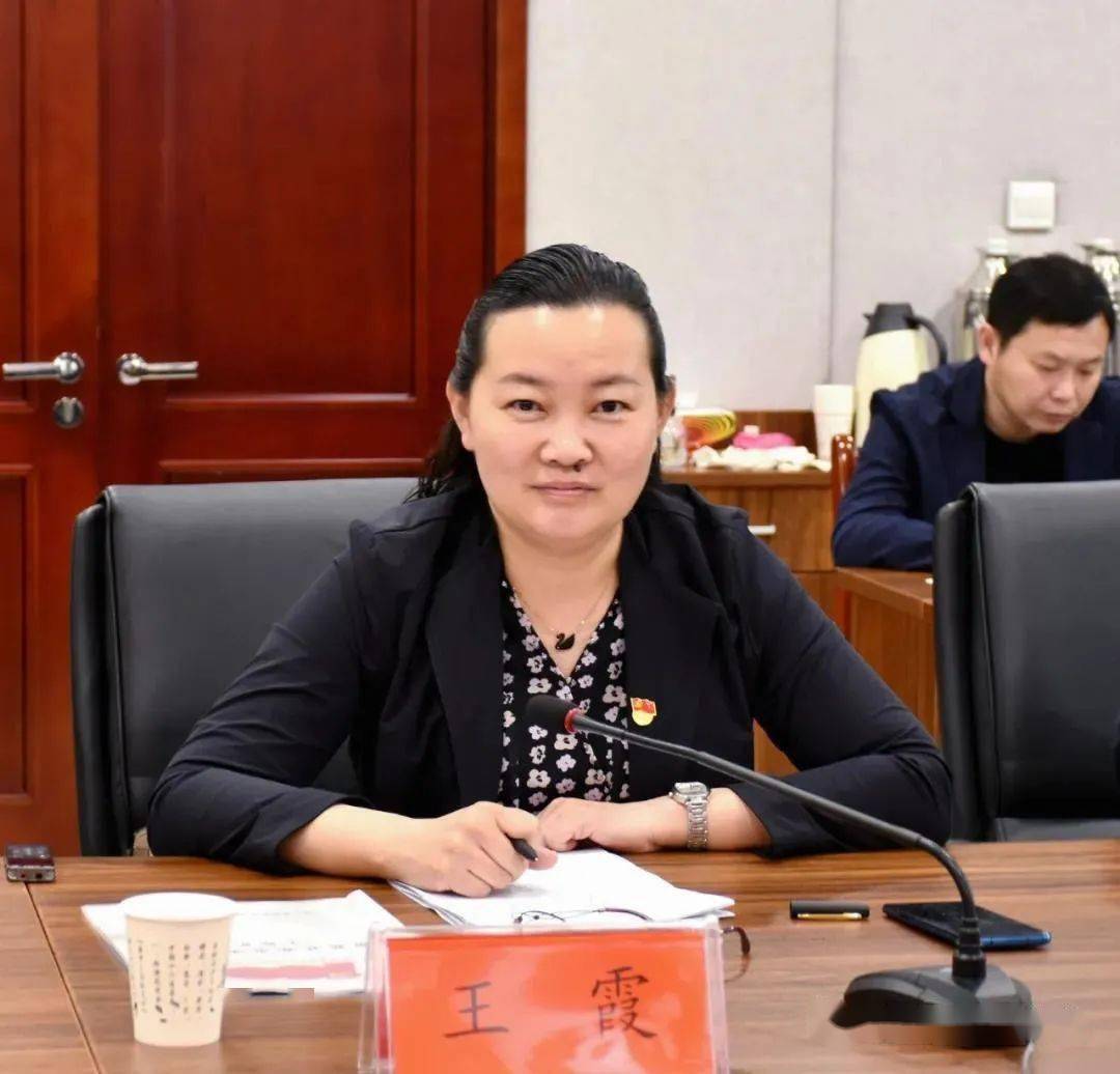 会上,王霞汇报了新蔡县党史学习教育工作开展情况.