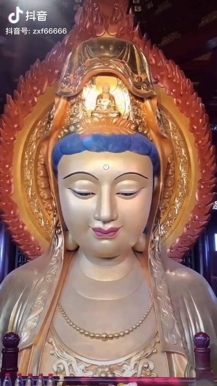 水若澄清月始现金容佛面现吾心一心不退思安养万善同修念观音晚安观世