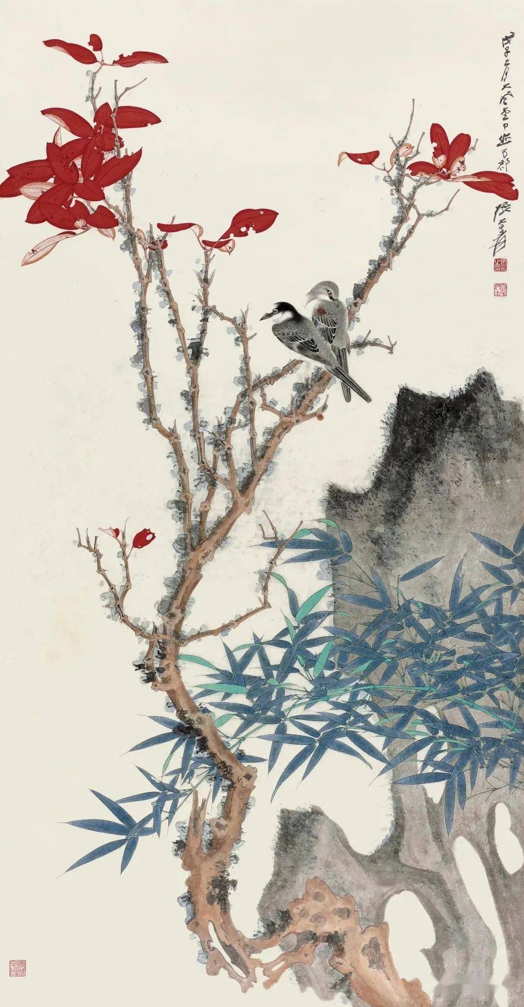 张大千：花鸟画法_花卉