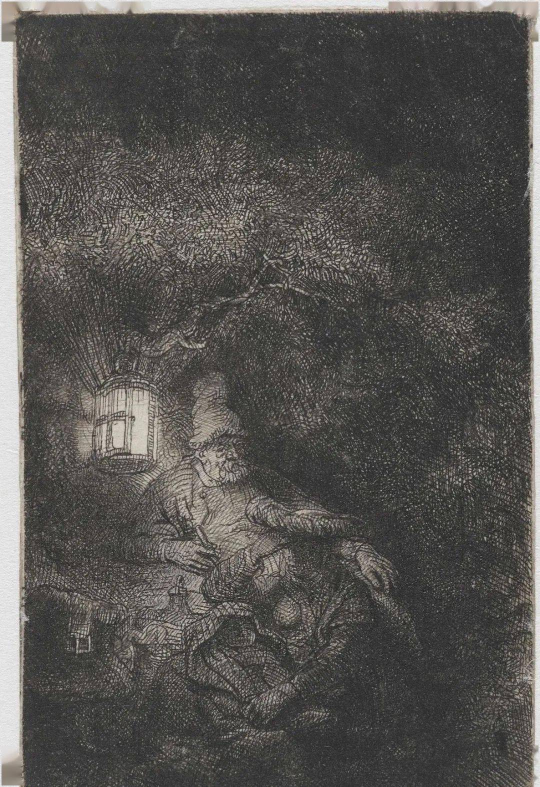 伦勃朗素描高清线稿