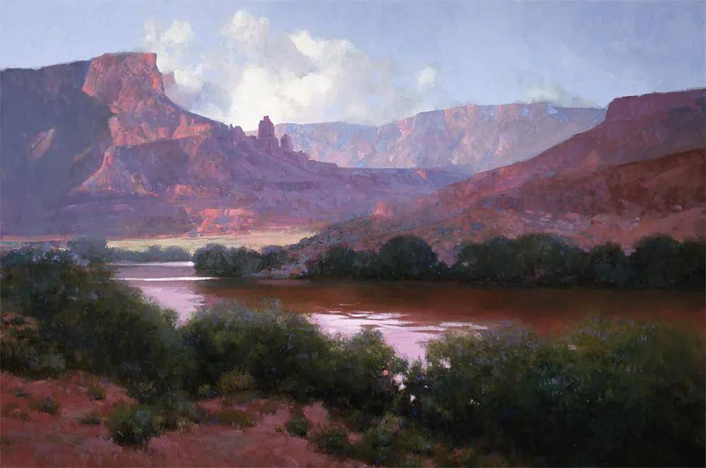 美国画家詹姆斯·雷诺兹风景油画作品欣赏_james