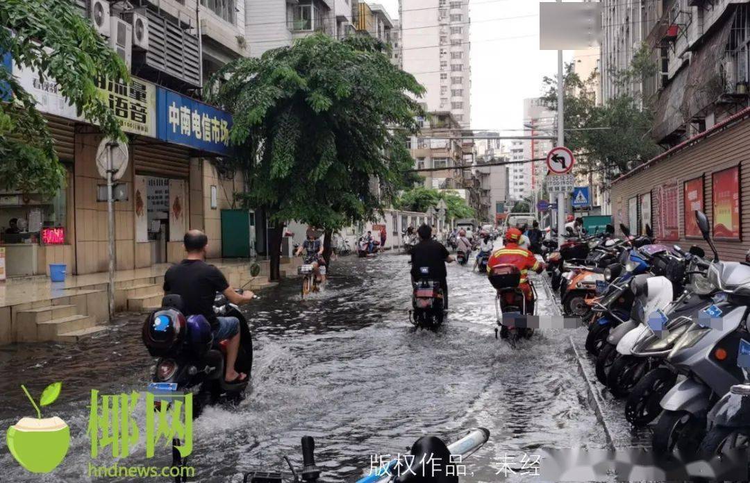 逢大雨必"淹",家长背孩子"过河"!海口义龙路"顽疾"如何治?