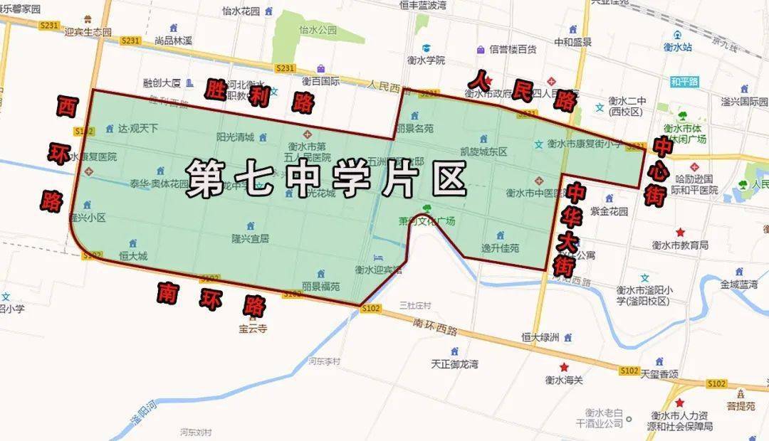 由图所知,衡水主城区的小学分布非常不均匀,其中大部分集中在河东区及