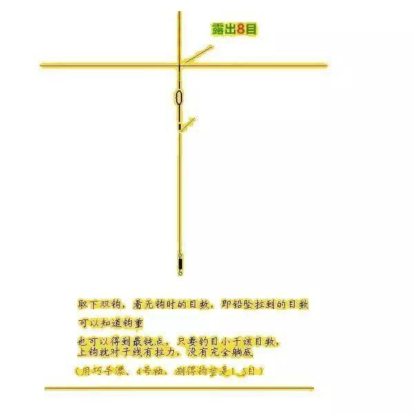 這種調法大部分釣友一般都會,主要是鉛墜的重量加魚鉤的重量和浮漂的