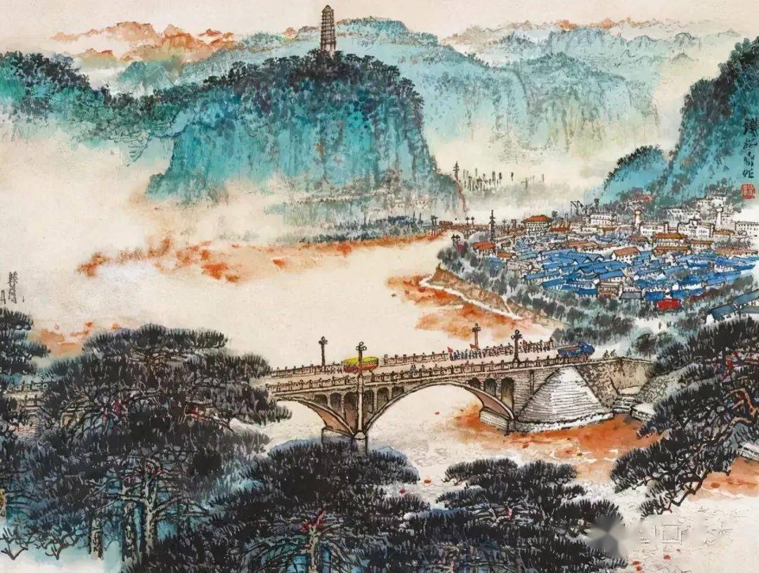 希少　中国現代山水画　錢松嵒作品選集 希少 中国現代山水画 錢松嵒作品選集 - メルカリ