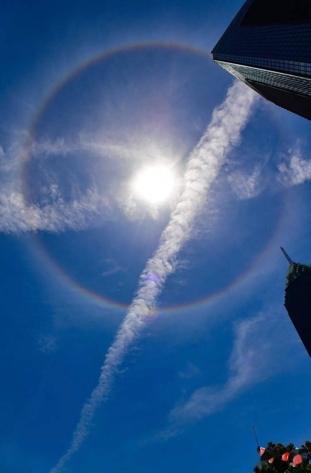 美炸了昨天你看到武汉天空上的幸运光圈了吗