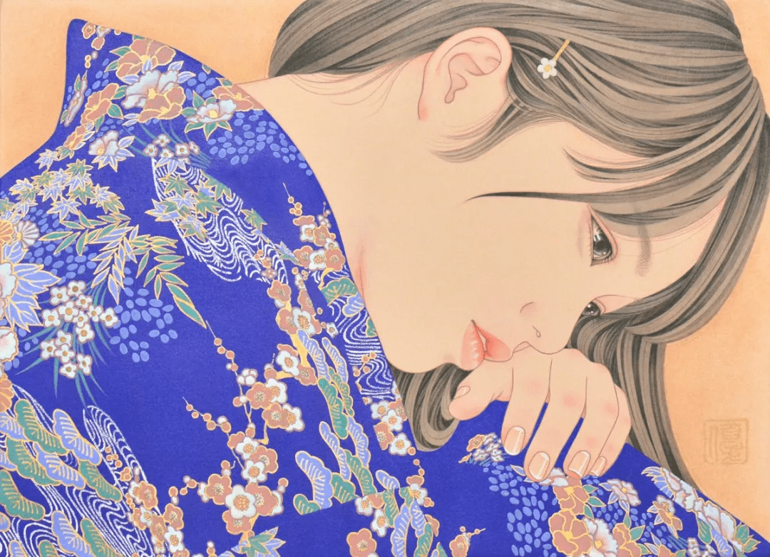 工笔画虽然类似极强的美感日本的更壁画形式感更强让宫崎优的作品呈现