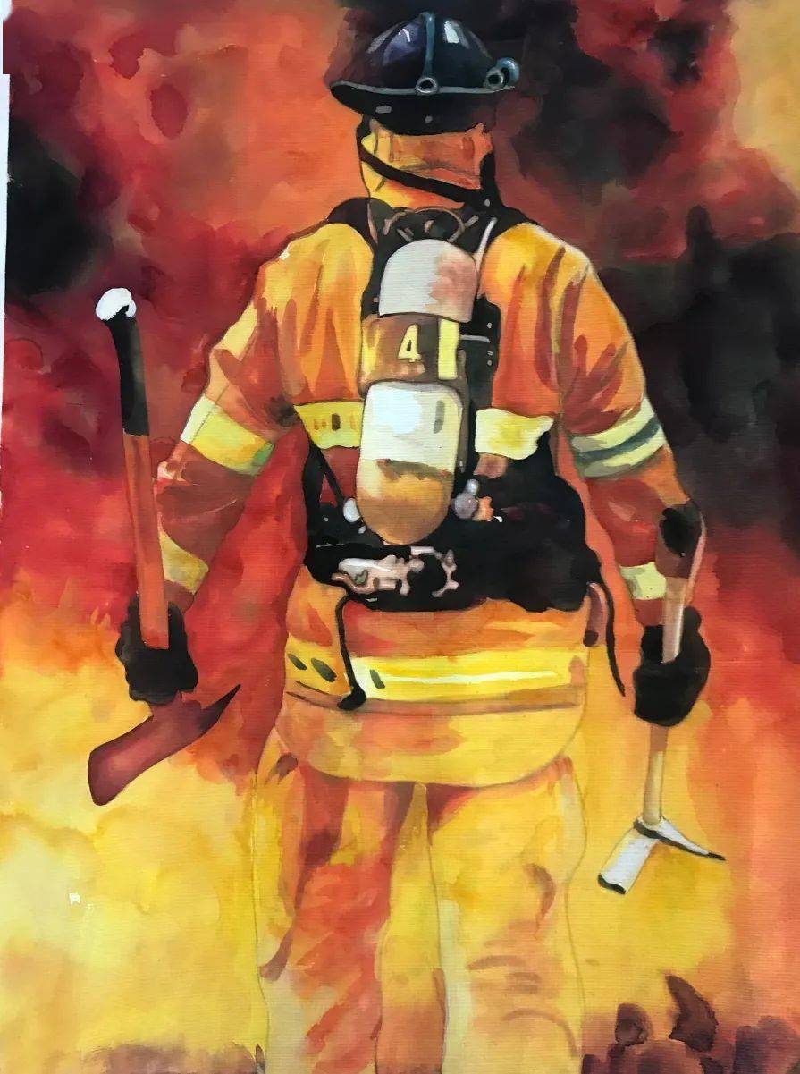 《儿时的梦想》《战友》《背影》《浓雾》《海》《坚守》唐山市消防