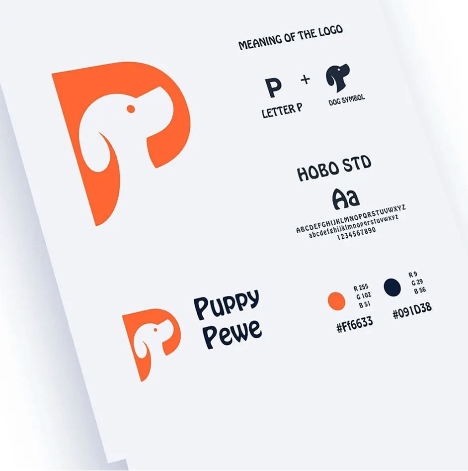 28个不同形状和字母组合成logo_标志