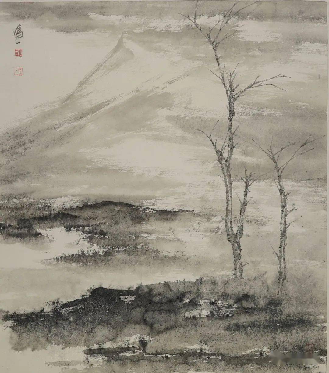 心静手闲试涂鸦孙鸣一水墨画展