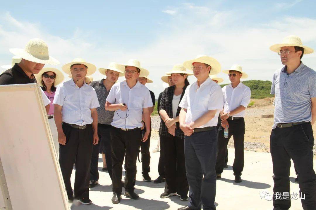 县领导时荣芬,余佳祥,蔡龙,符家波,张肇琴,魏福生参加调研