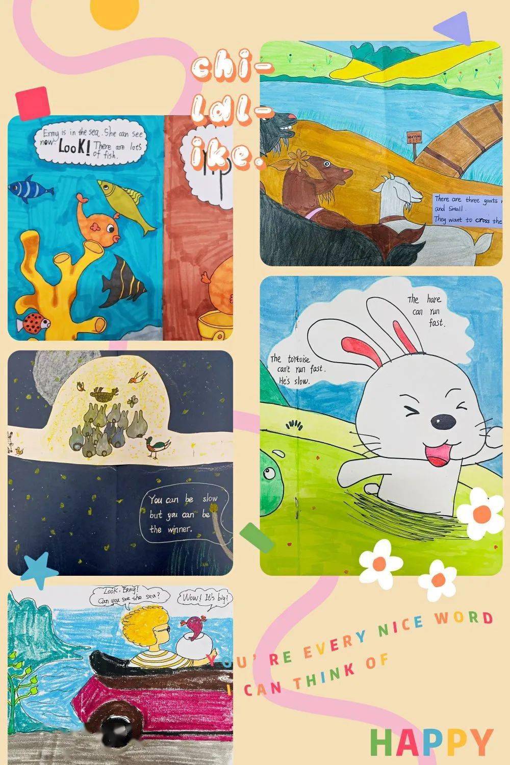 三年级英语必读书目是《黑布林》a级the big wave, the hare and the