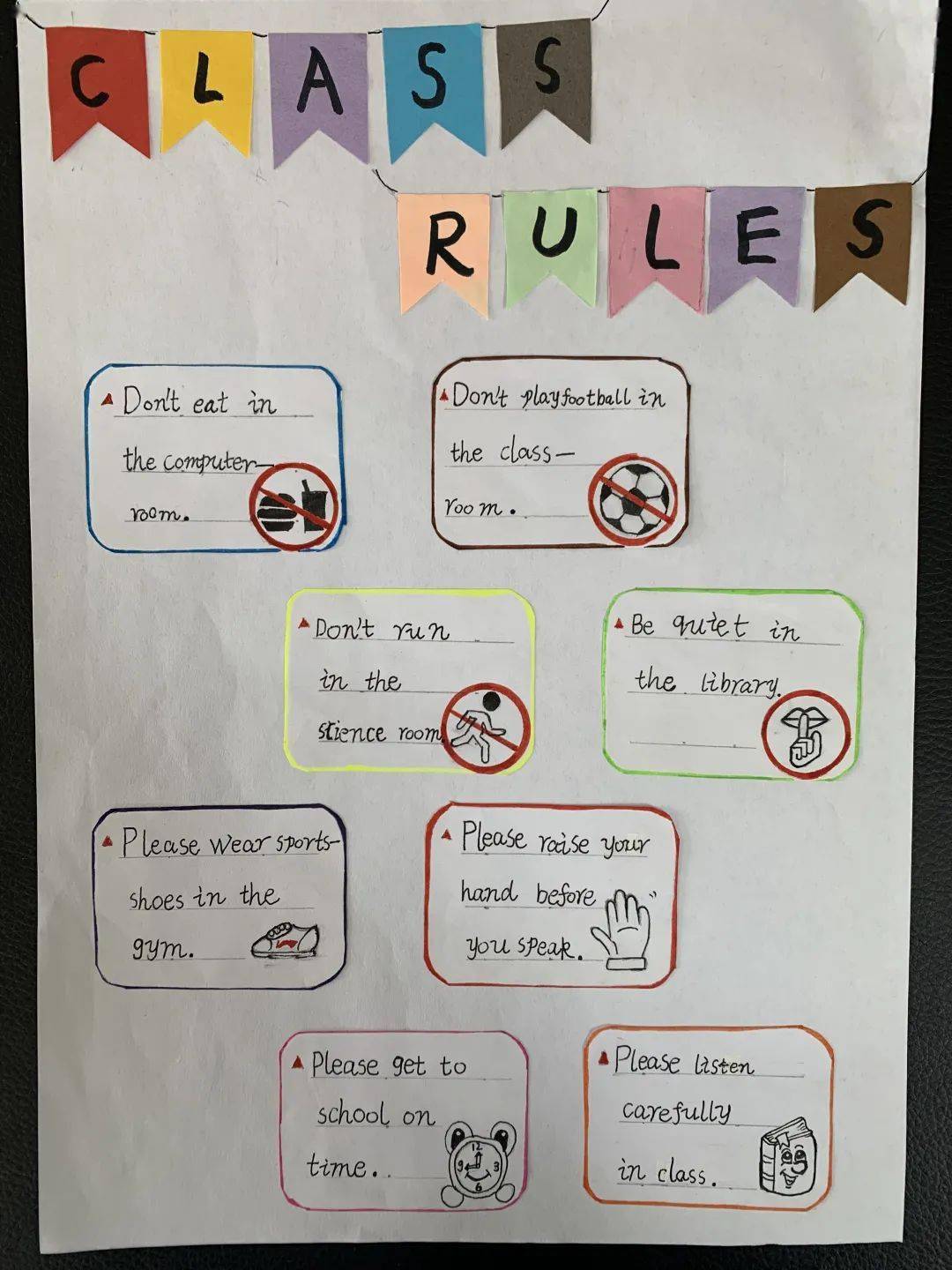 一起看看他们制定的班级规则是不是非常科学合理呀~二年级孩子们围绕