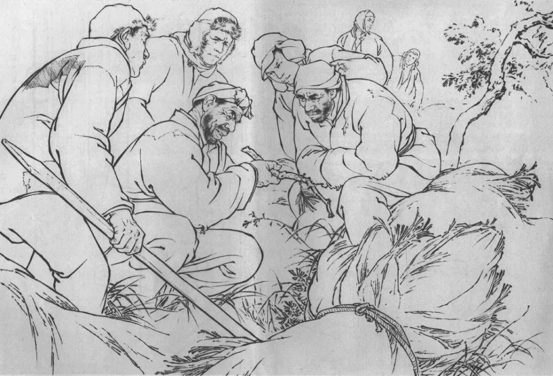 6750幅国画大师刘继卣的线描人物稿图看得过瘾