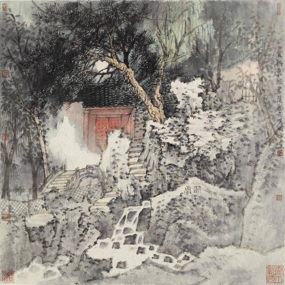 师古禅境曾先国山水画