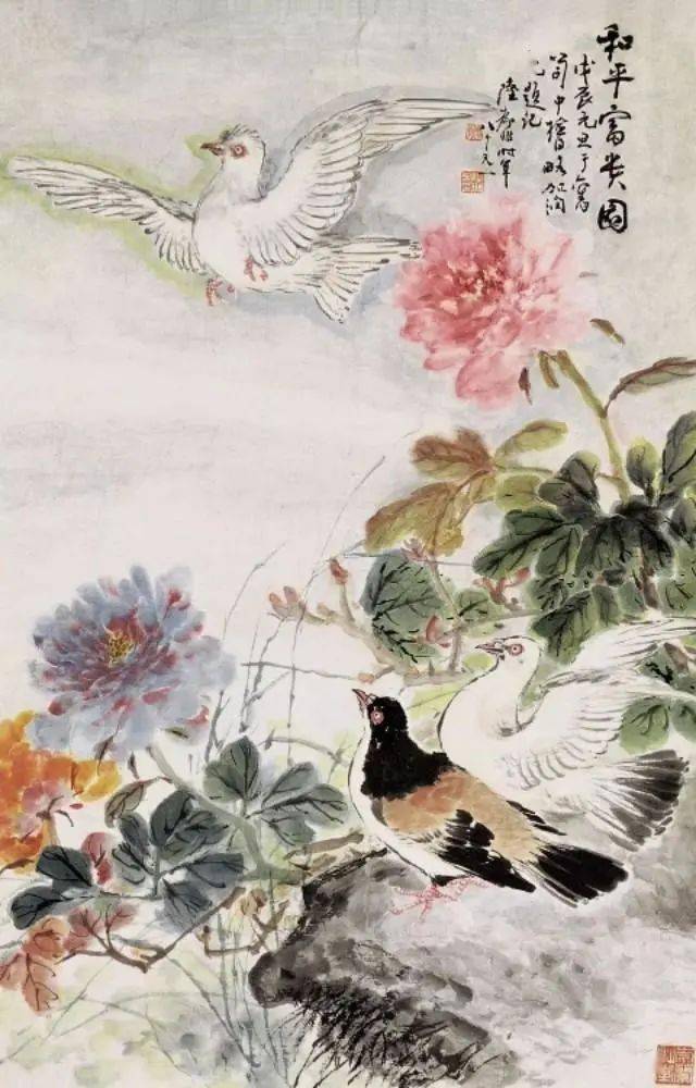 陆抑非花鸟画80幅，高清欣赏_常熟人