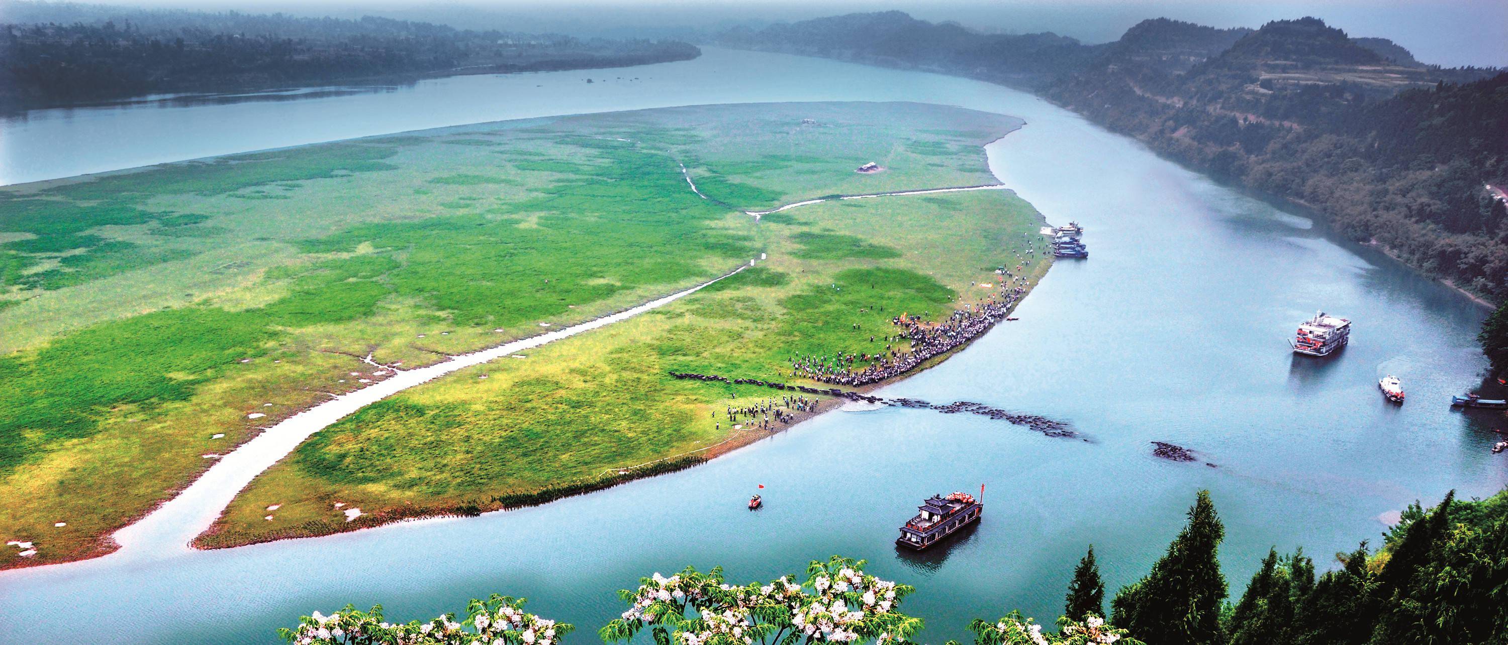 "百牛渡江"的生态奇观你看过吗?_蓬安