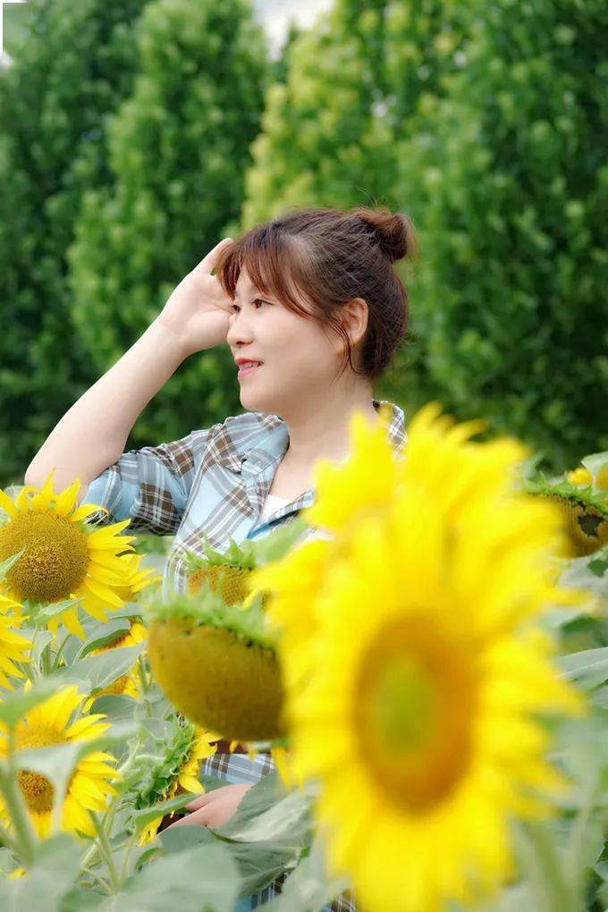 人像摄影葵花朵朵