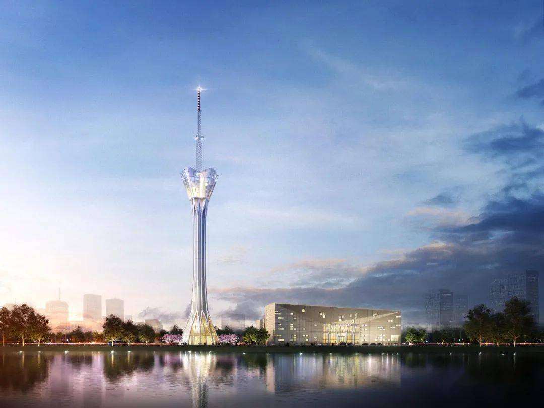 158米砀山新地标新广电中心发射塔主体封顶