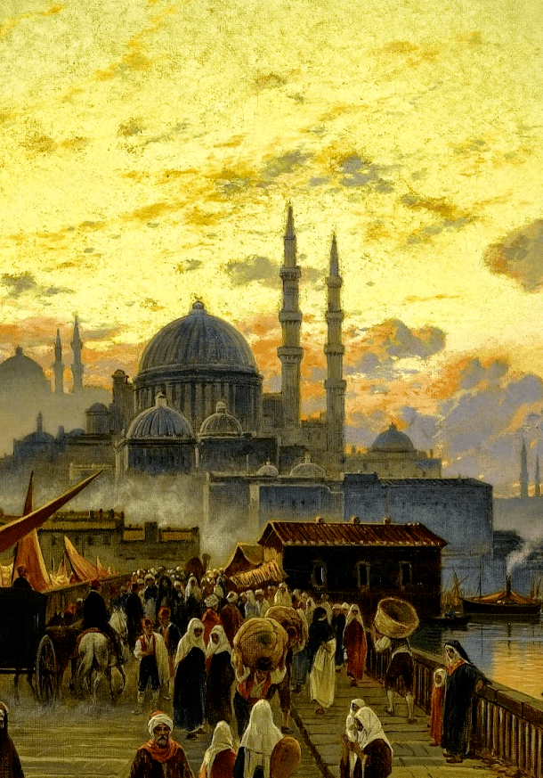 意大利画家赫尔曼科洛迪的百年前的巨幅风景油画作品欣赏